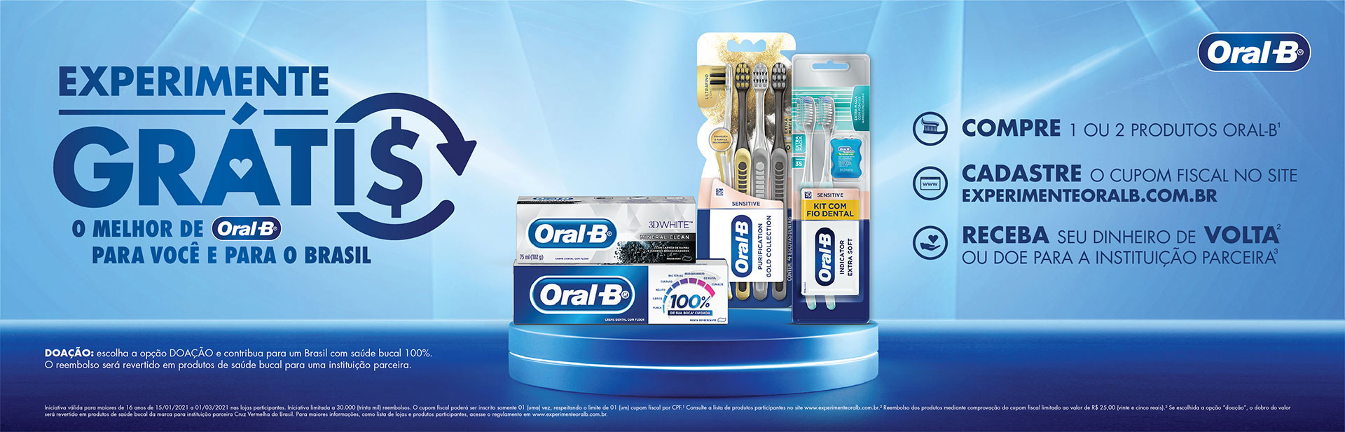 Imagem da Promoção Experimente Grátis Oral-B