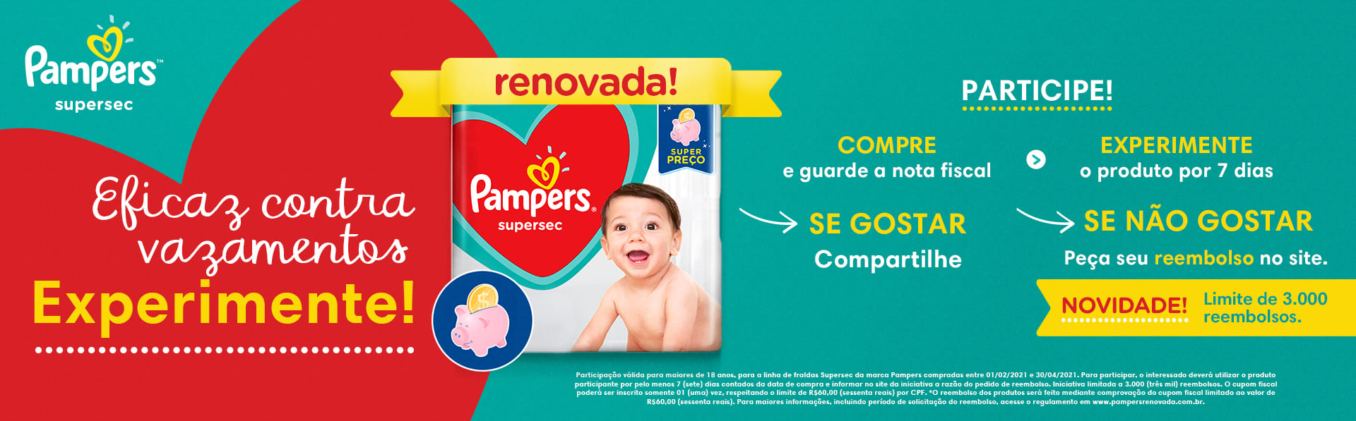 Experimente Grátis Pampers - Descubra P&G