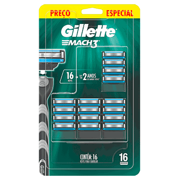 Refil Para Barbear Gillette Mach3 16 Unidades