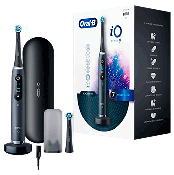 Escova de dentes elétrica Oral-B iO9 com cabo recarregável 1 Kit, Preto