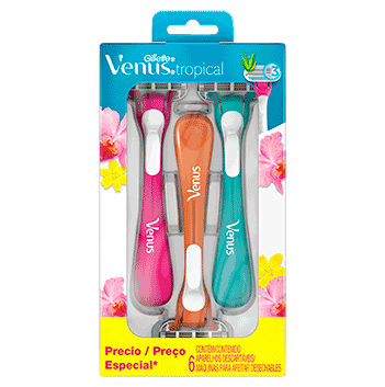 Aparelho de Depilação Gillette Venus Tropical 6 Unidades