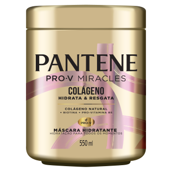 Máscara Hidratante Pantene Colágeno Hidrata e Resgata 550ml, Pantene